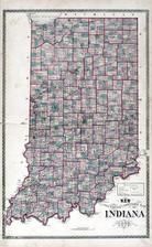Indiana State Map, Steuben County 1880